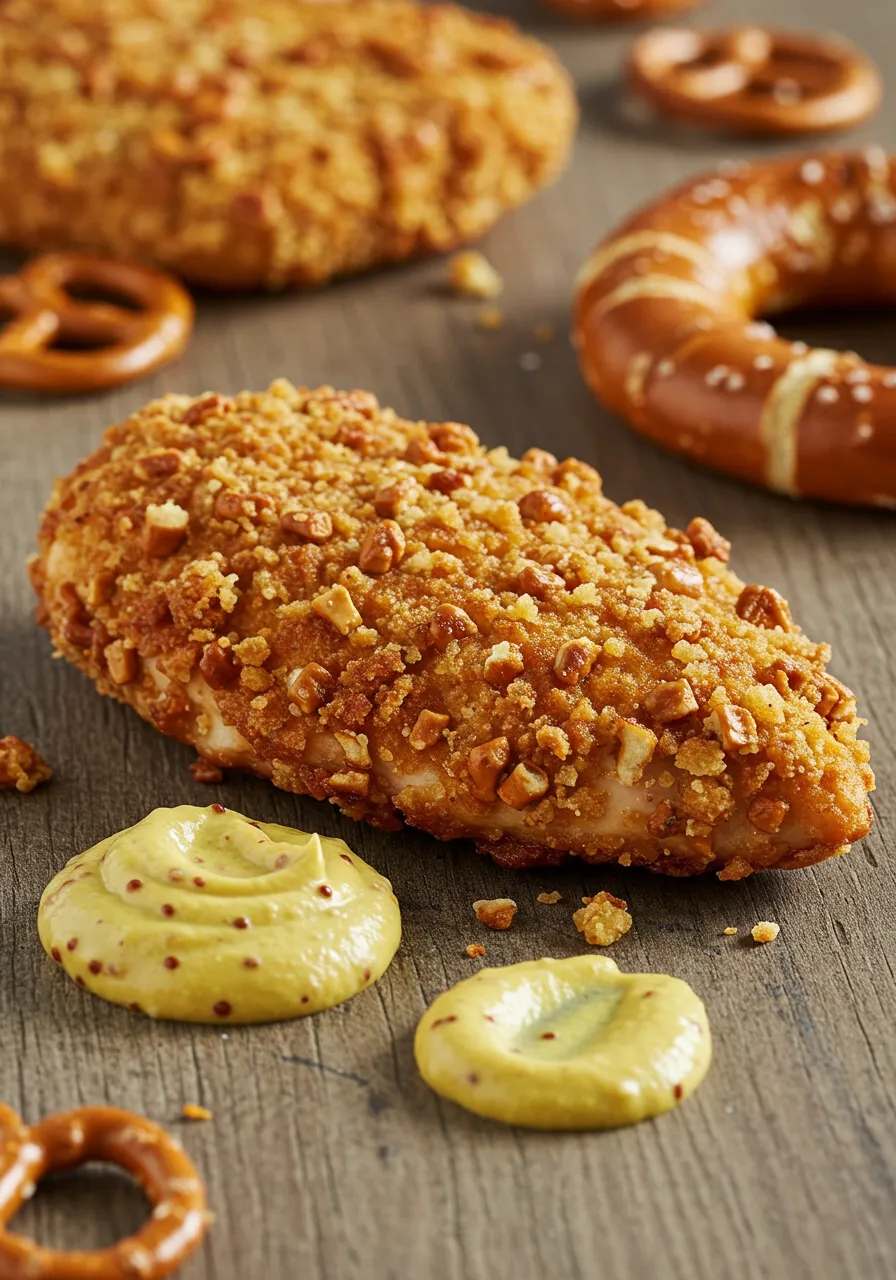 Pretzel Chicken with Mustard - tertiary view